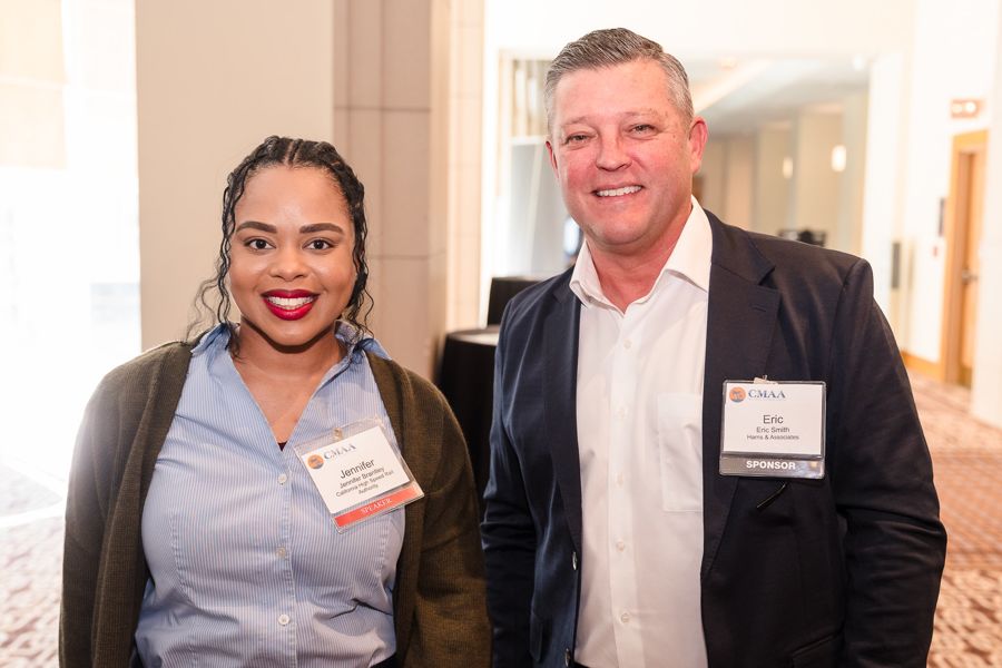 Connecting with attendees and sponsors at the CMAA Southern California Chapter event.